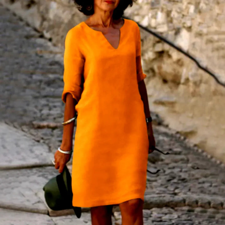 Charlotte | Damen Festliches V-Ausschnitt Mini Sommerkleid