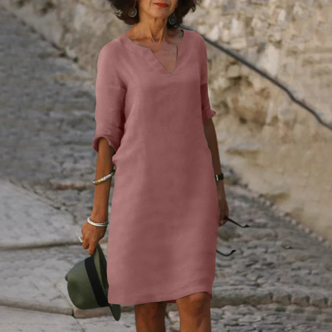 Charlotte | Damen Festliches V-Ausschnitt Mini Sommerkleid