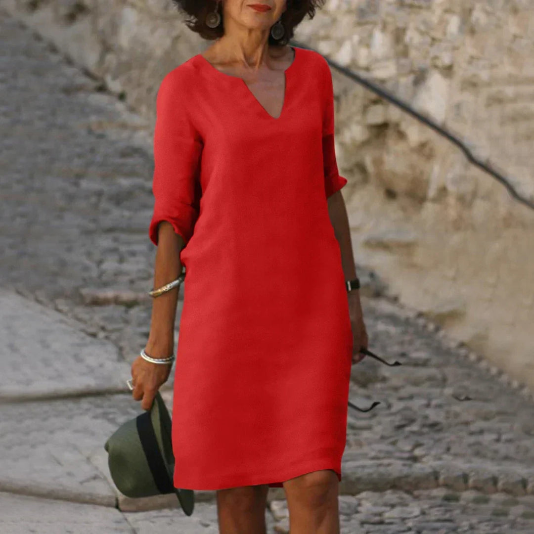 Charlotte | Damen Festliches V-Ausschnitt Mini Sommerkleid