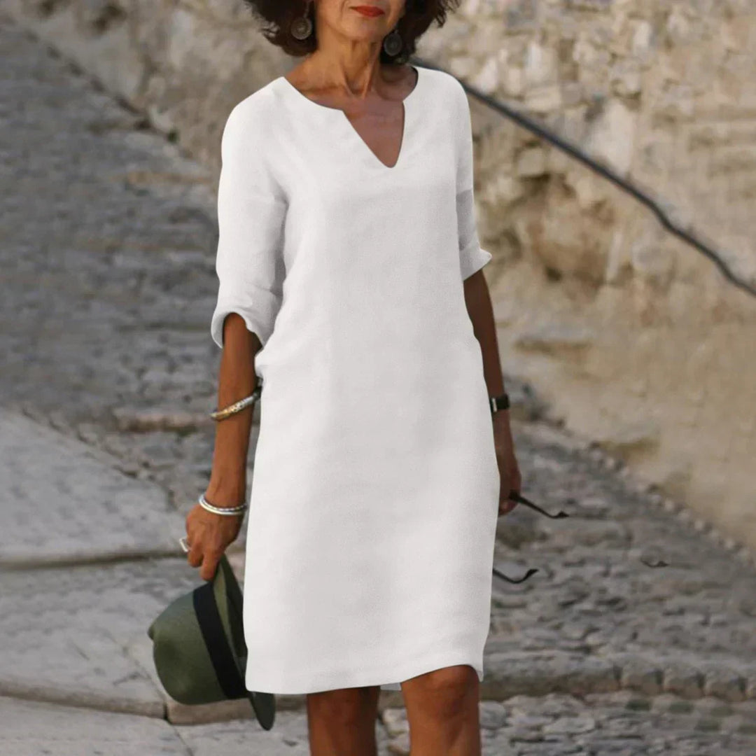 Charlotte | Damen Festliches V-Ausschnitt Mini Sommerkleid