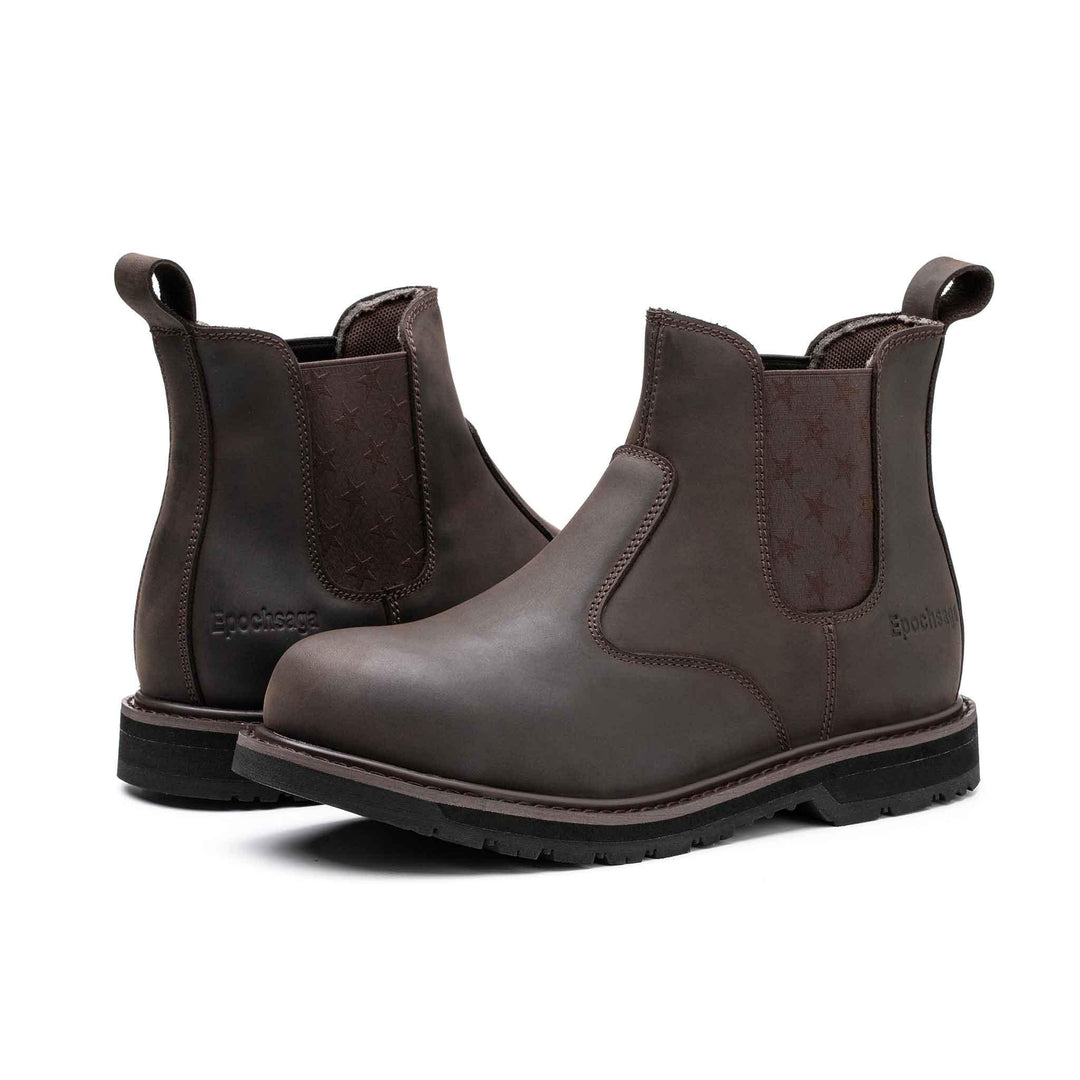 Chelsea Sicherheitsstiefel Damen mit Stahlkappe und Sternenmuster