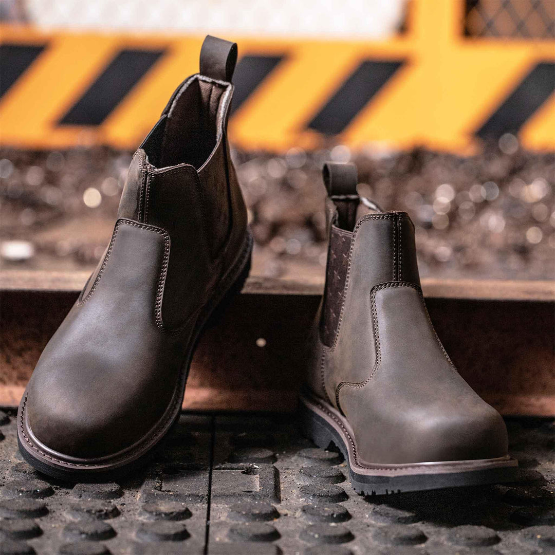 Chelsea Sicherheitsstiefel Damen mit Stahlkappe und Sternenmuster