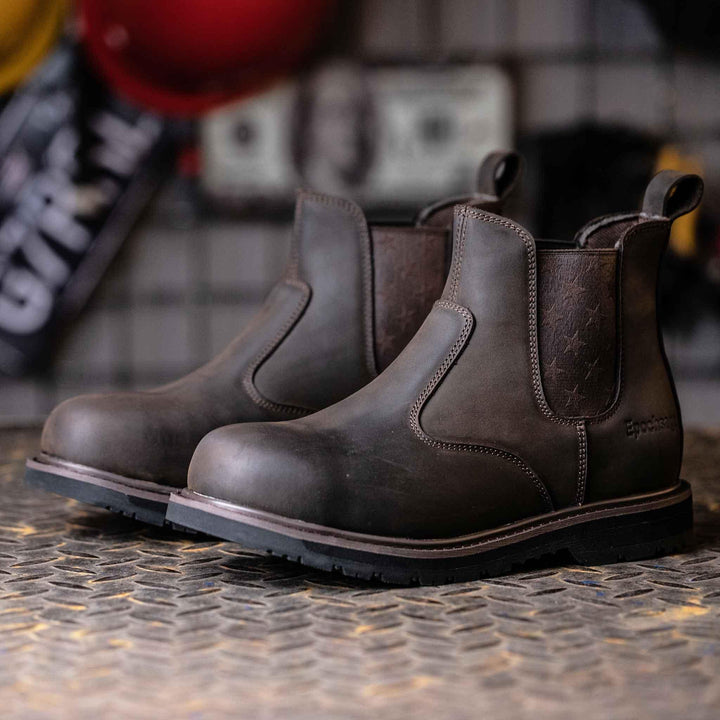 Chelsea Sicherheitsstiefel Damen mit Stahlkappe und Sternenmuster