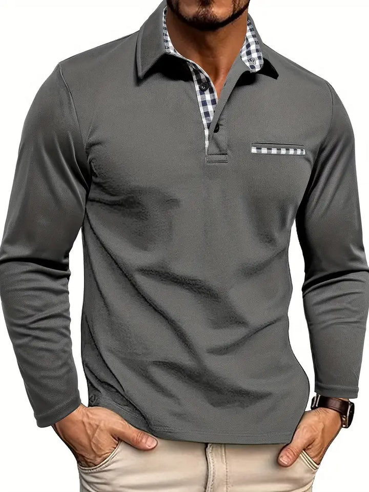 Chris | Herren Langarm Polo-Shirt wärmend