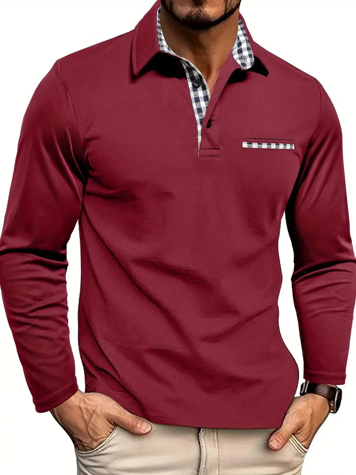 Chris | Herren Langarm Polo-Shirt wärmend