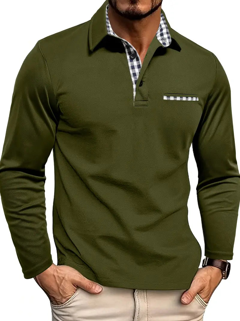 Chris | Herren Langarm Polo-Shirt wärmend