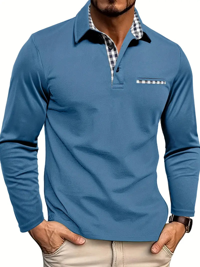 Chris | Herren Langarm Polo-Shirt wärmend
