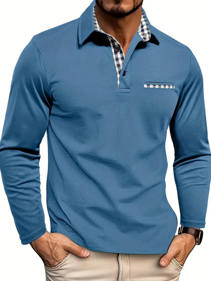 Chris | Herren Langarm Polo-Shirt wärmend