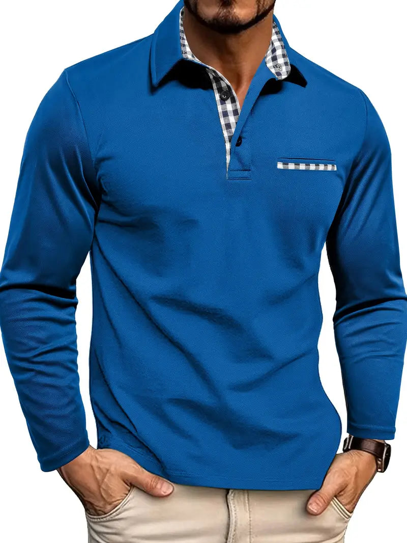 Chris | Herren Langarm Polo-Shirt wärmend