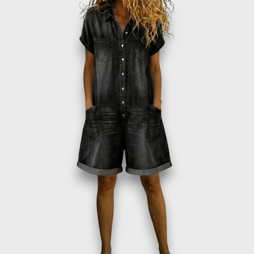 Christine | Damen Jumpsuit in Denimoptik