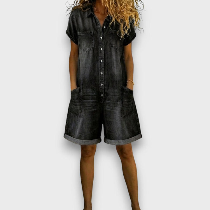 Christine | Damen Jumpsuit in Denimoptik