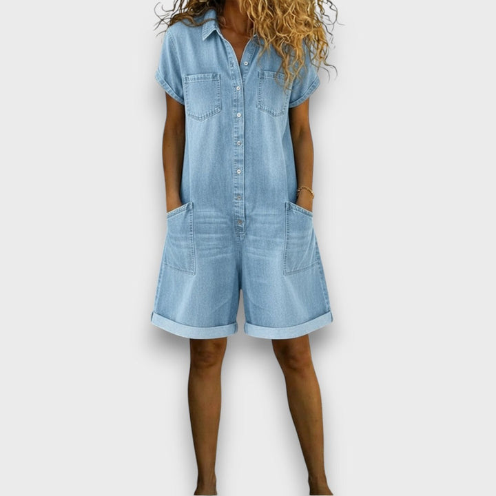 Christine | Damen Jumpsuit in Denimoptik