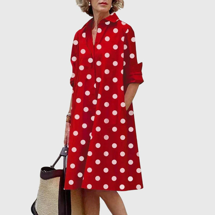 Clara | Damen entspanntes Freizeitkleid mit Taschen