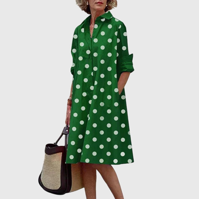 Clara | Damen entspanntes Freizeitkleid mit Taschen