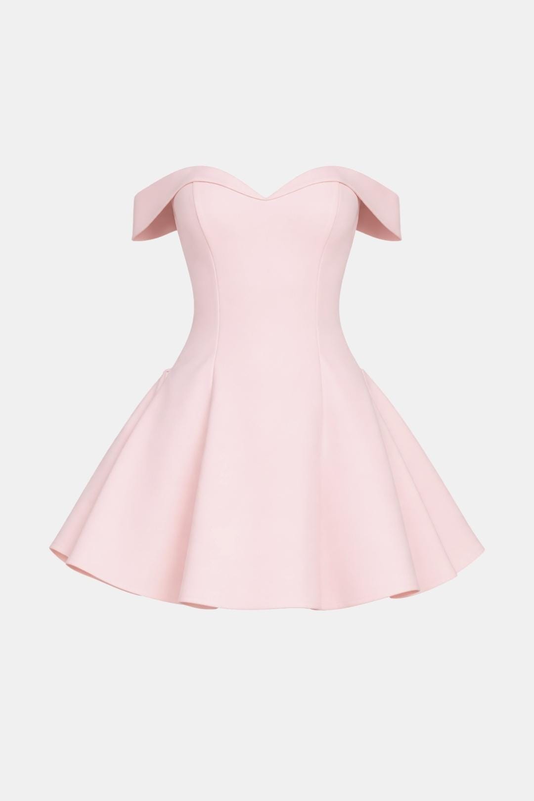 Cocktailkleid Damen Mini mit Schulterfreiem Ausschnitt Sweetheart-Ausschnitt und Ausgestelltem Rockteil