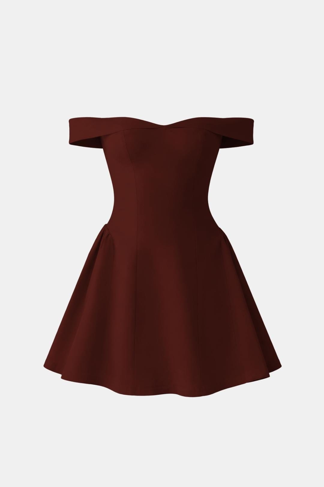 Cocktailkleid Damen Mini mit Schulterfreiem Ausschnitt Sweetheart-Ausschnitt und Ausgestelltem Rockteil