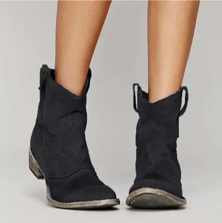 Cowboystiefel Damen im Lässigen Westernschnitt mit Spitzer Kappe