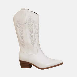 Cowboystiefel Damen mit Blockabsatz und Spitzer Kappe