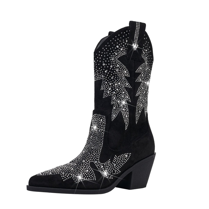 Cowboystiefel Damen mit Glitzerndem Strassbesatz