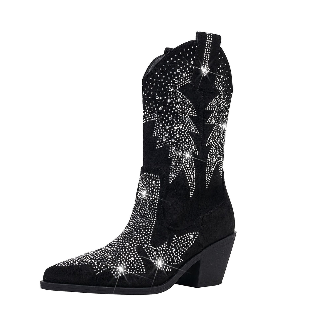 Cowboystiefel Damen mit Glitzerndem Strassbesatz