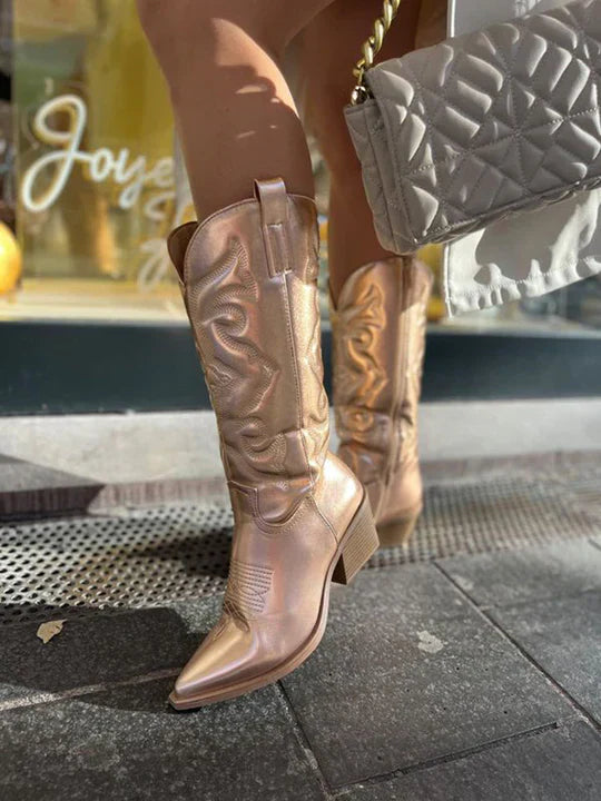 Cowboystiefel Damen mit Hohem Schaft im Westernstil