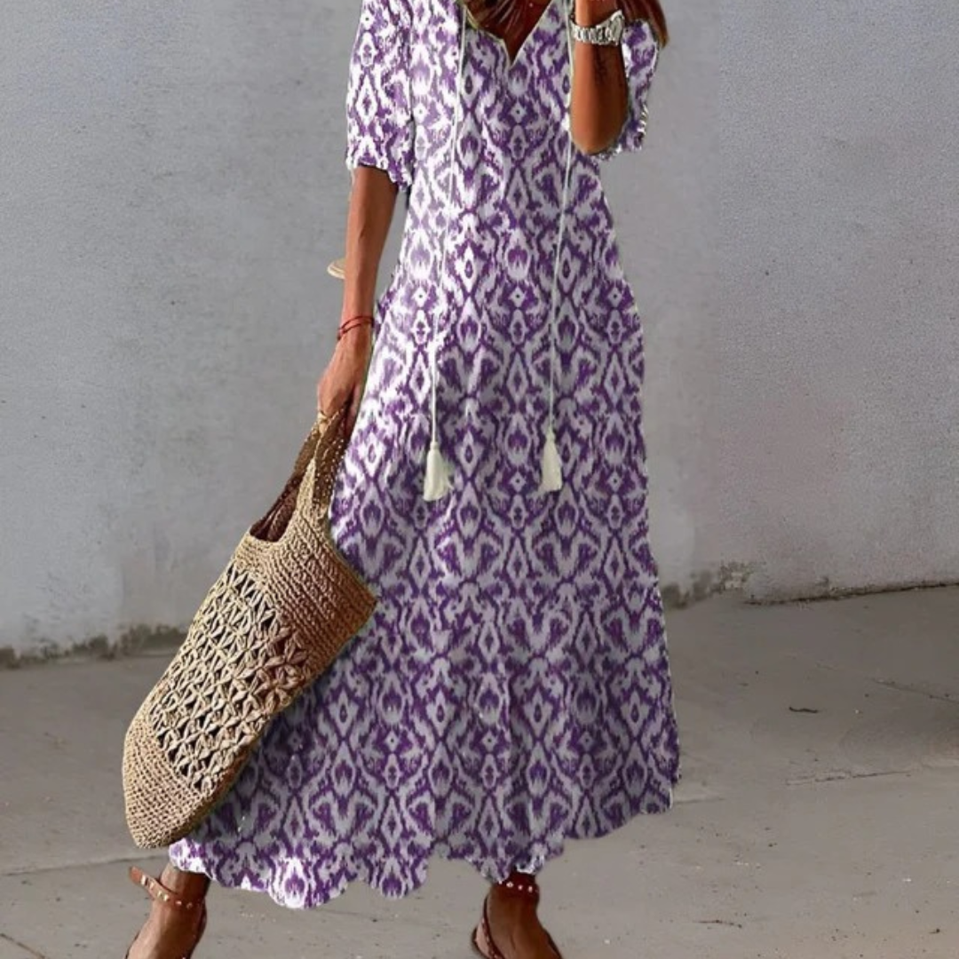 Dalia | Fließendes Boho Maxikleid