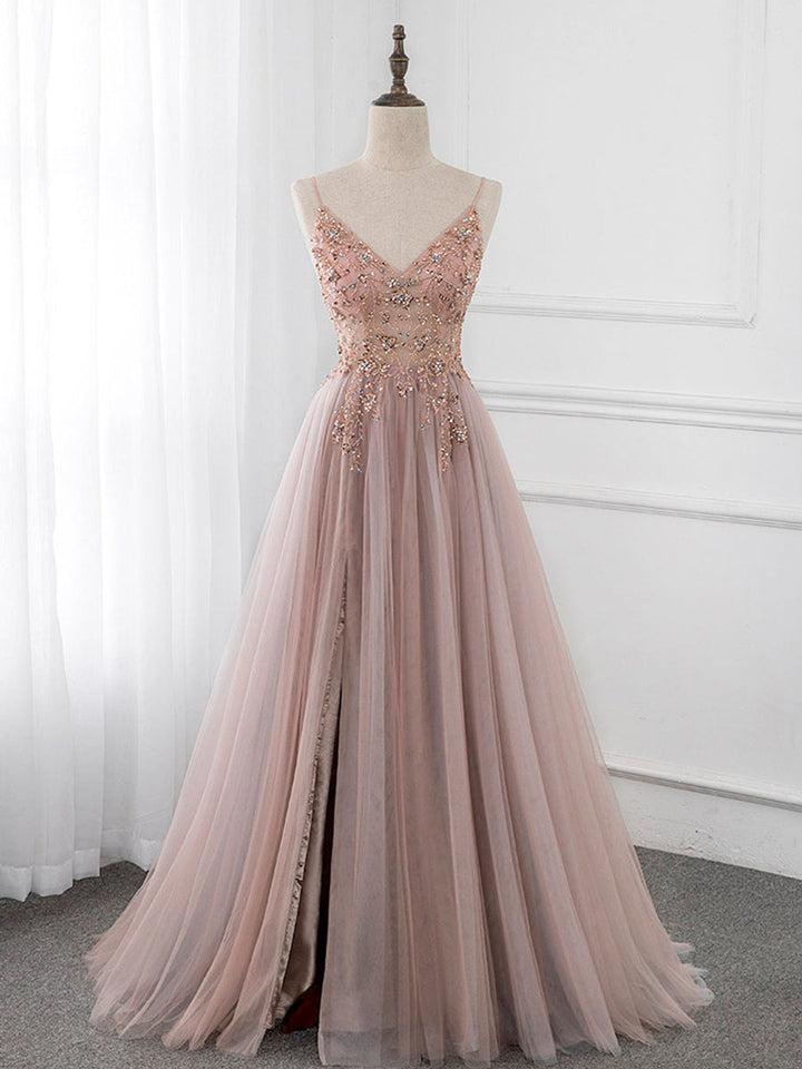 Damen Ballkleid mit Verzierter Korsage und Schmalen Trägern