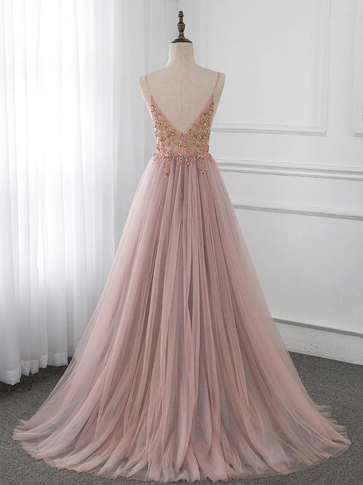 Damen Ballkleid mit Verzierter Korsage und Schmalen Trägern