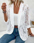 Damen Blazer Elegant mit Durchbrochenen Ärmeldetails