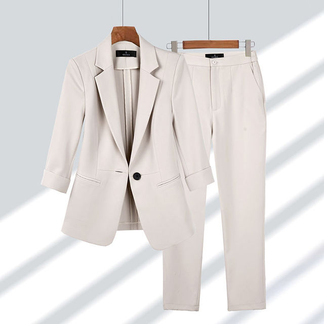 Damen Blazer im Eleganten Zweiteiligen Set