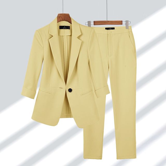 Damen Blazer im Eleganten Zweiteiligen Set