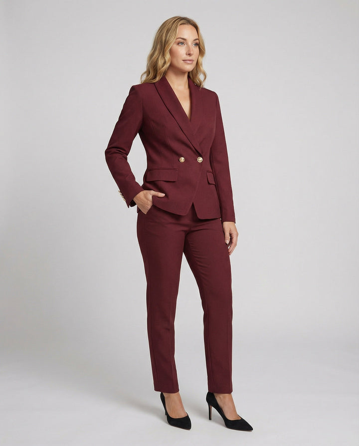 Damen Blazer mit Hose im Eleganten Set
