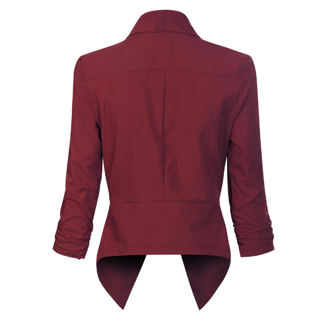 Damen Blazer Offen Geschnitten mit Langen Ärmeln