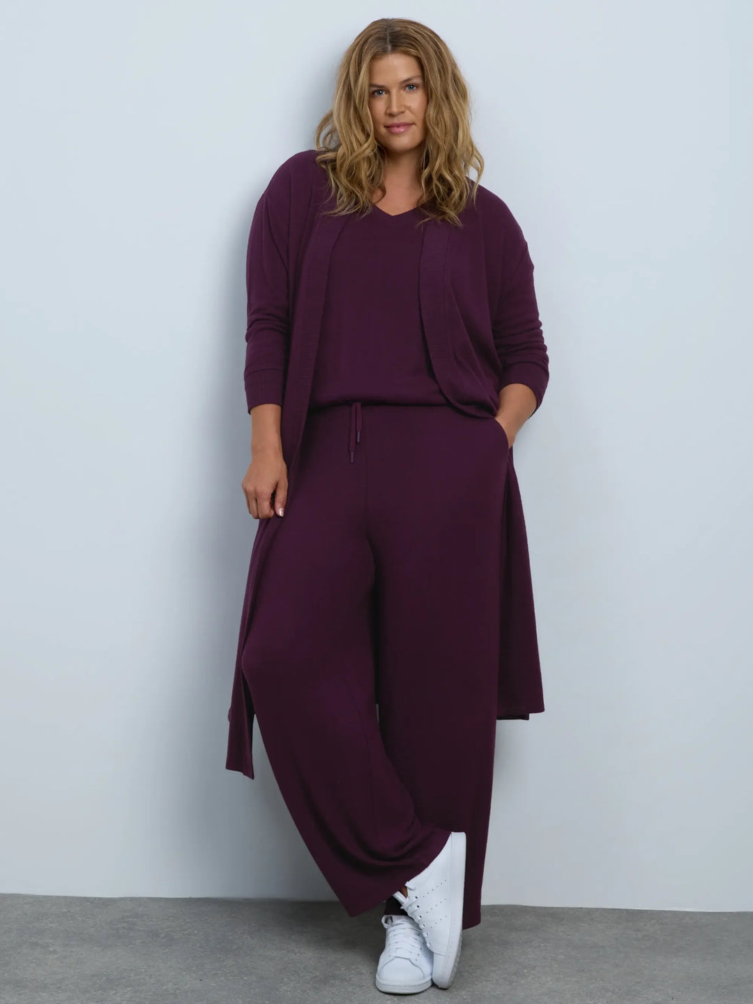 Imke Damen Hose mit geradem Bein, Tunnelzug und Seitentaschen