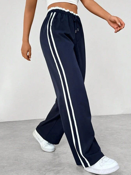 Damen Hose mit Seitenstreifen und elastischem Bund