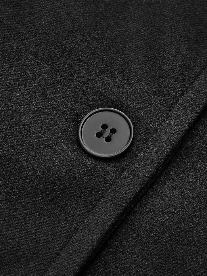 Damen Jacke mit Knopfleiste Reverskragen Aufgesetzten Taschen und Kontrastbündchen