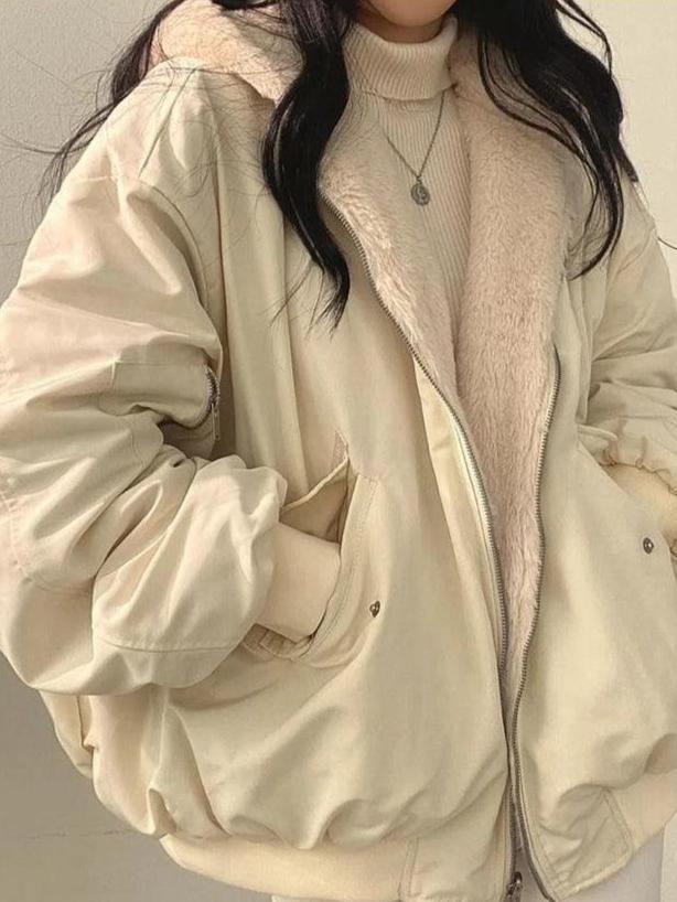 Damen Jacke mit Reißverschluss und Zwei Seitentaschen