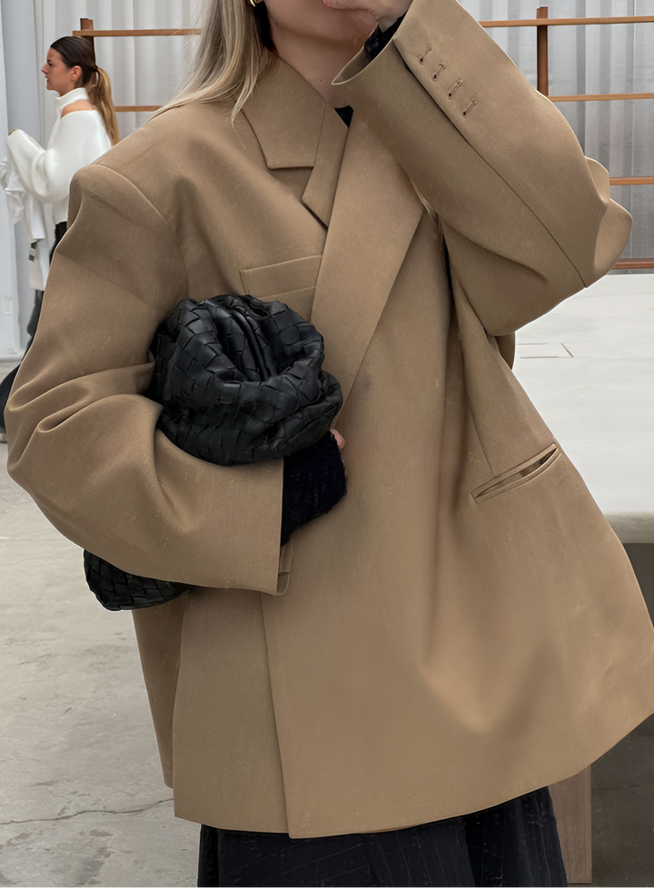 Damen Jacke mit Reverskragen und Einknopfverschluss