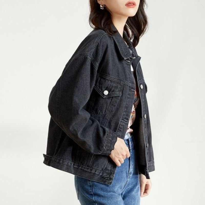 Damen Jeansjacke mit Brusttaschen und Seitentaschen