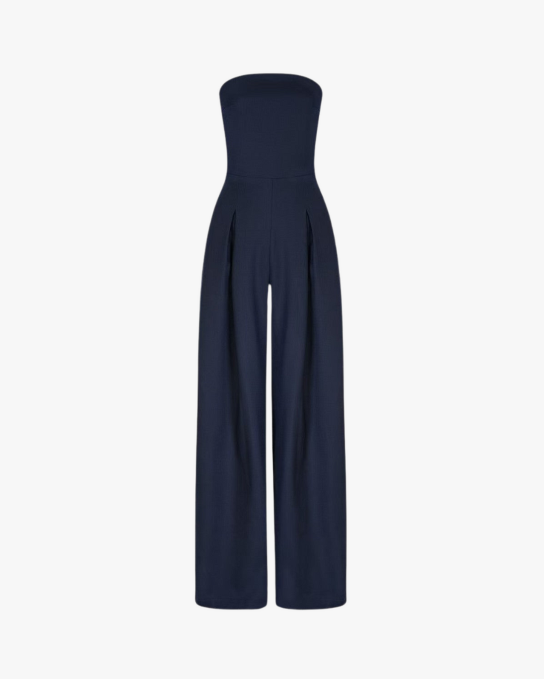 Damesjumpsuit met strapless top en rechte broekspijpen