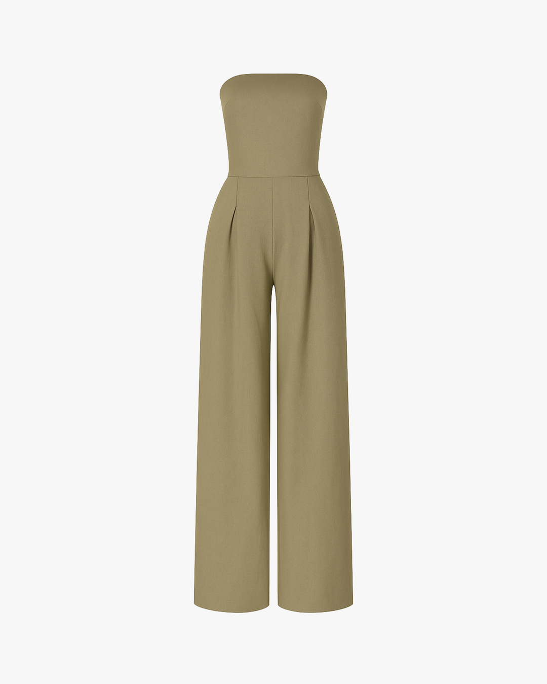 Damesjumpsuit met strapless top en rechte broekspijpen