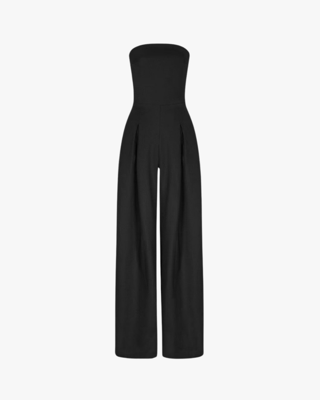 Damesjumpsuit met strapless top en rechte broekspijpen