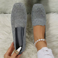 Damen Loafer mit perforierter Oberfläche und quadratischem Zehenbereich