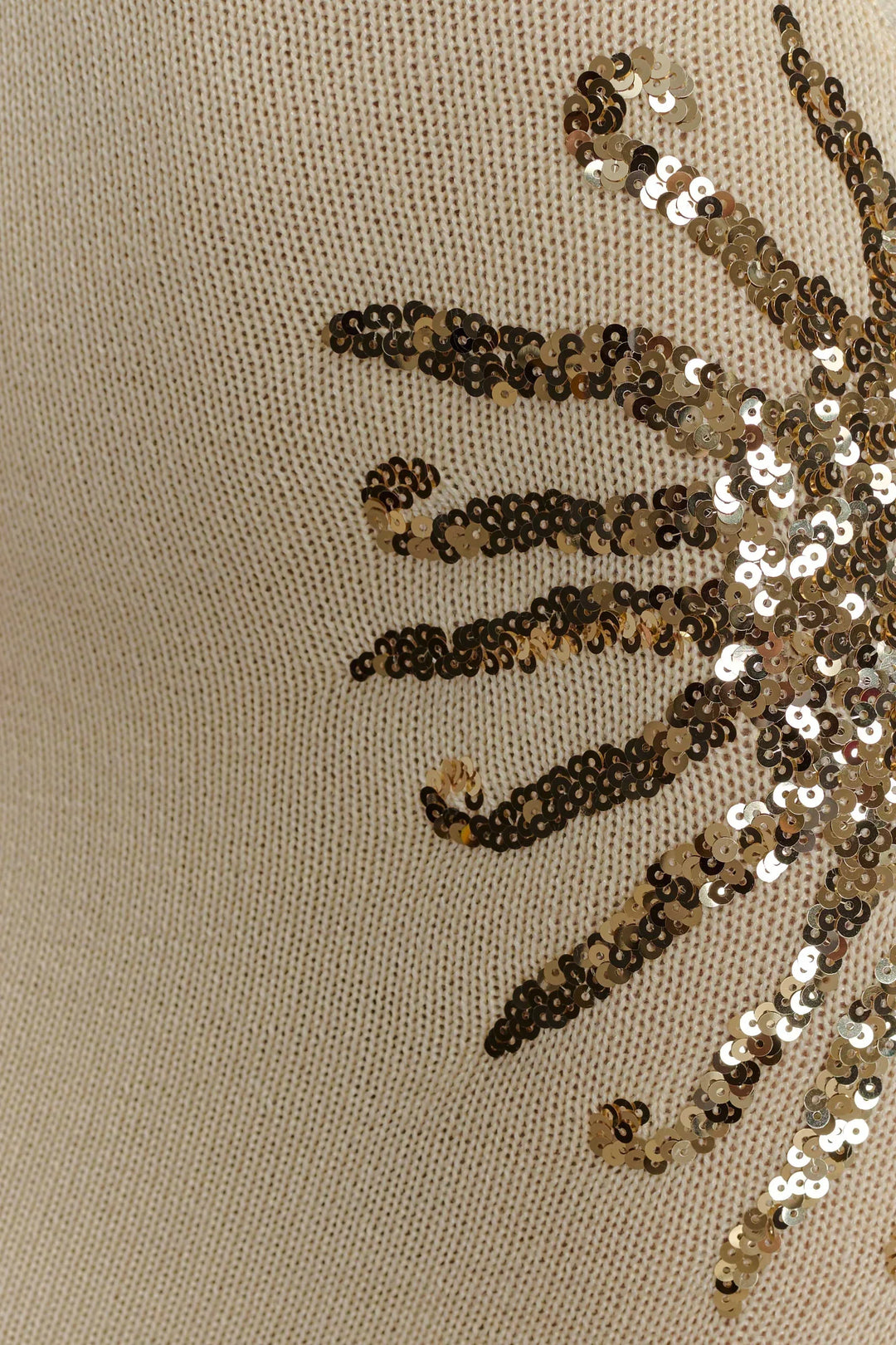 Dames maxijurk met diepe V-hals en paillettenapplicaties aan de zijkanten