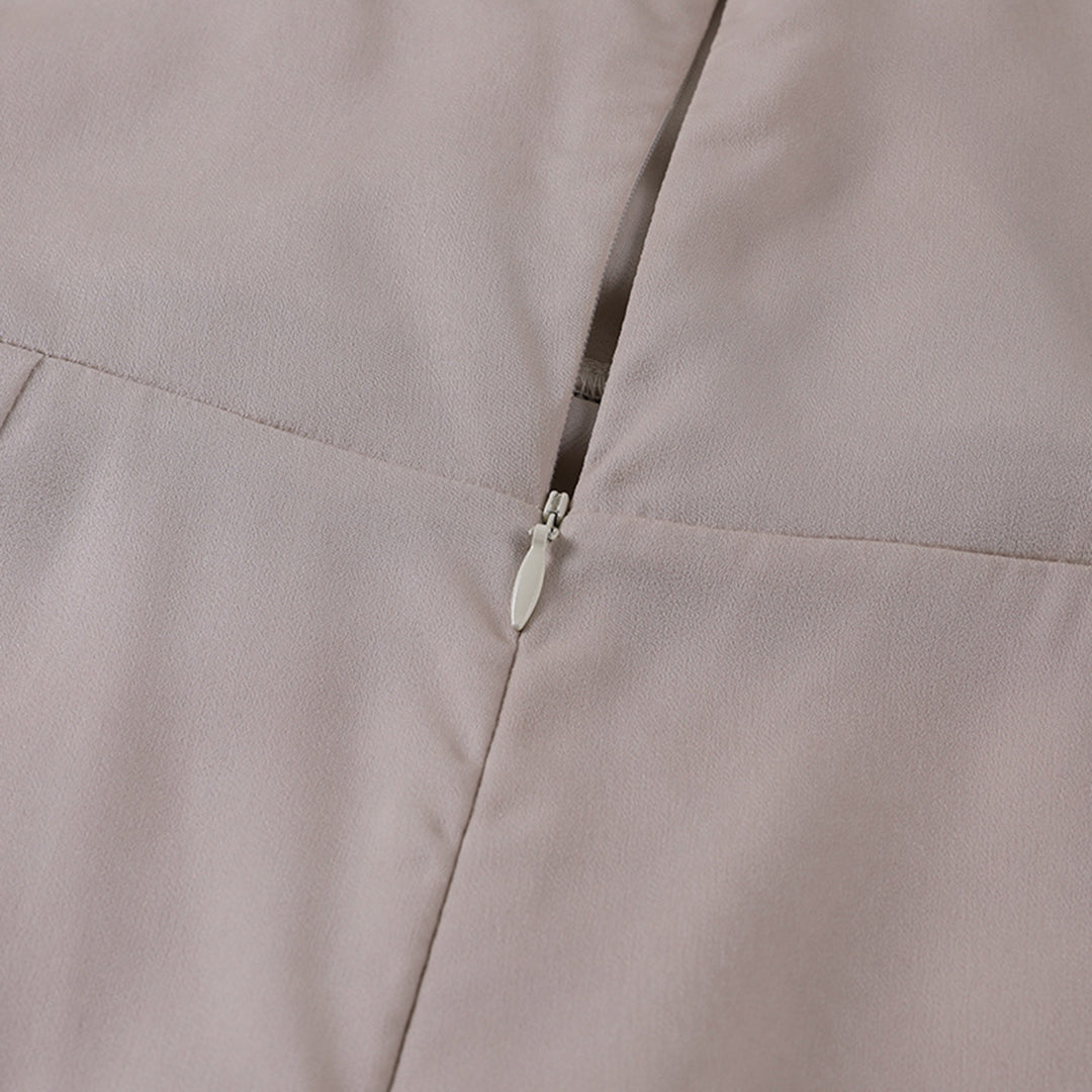 Damen Maxikleid mit Spaghettiträgern drapiertem Ausschnitt und seitlichem Schlitz