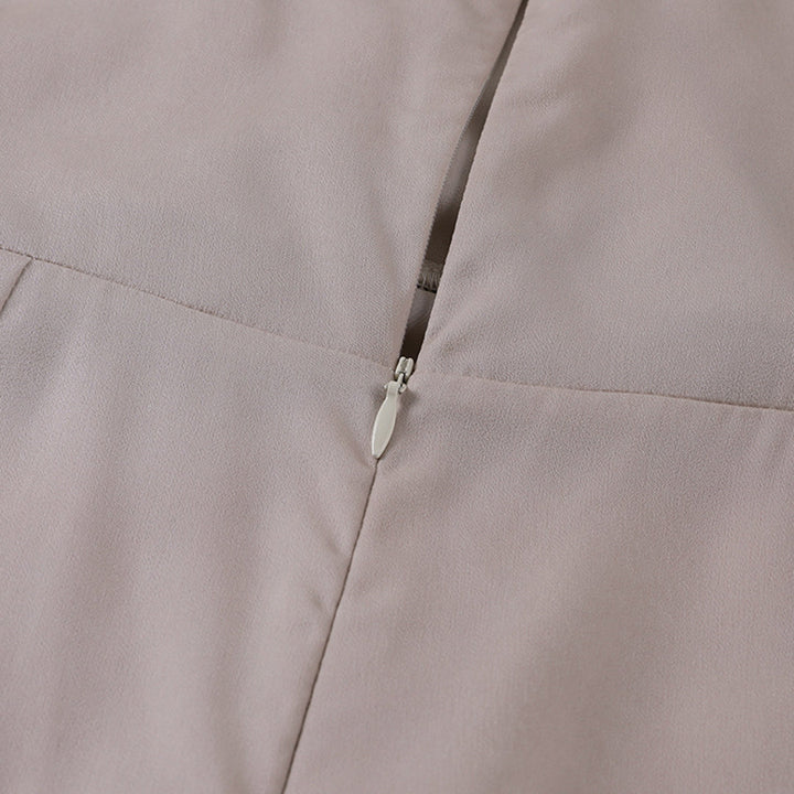 Damen Maxikleid mit Spaghettiträgern drapiertem Ausschnitt und seitlichem Schlitz