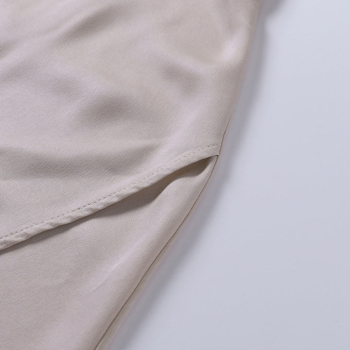 Damen Maxikleid mit Spaghettiträgern drapiertem Ausschnitt und seitlichem Schlitz