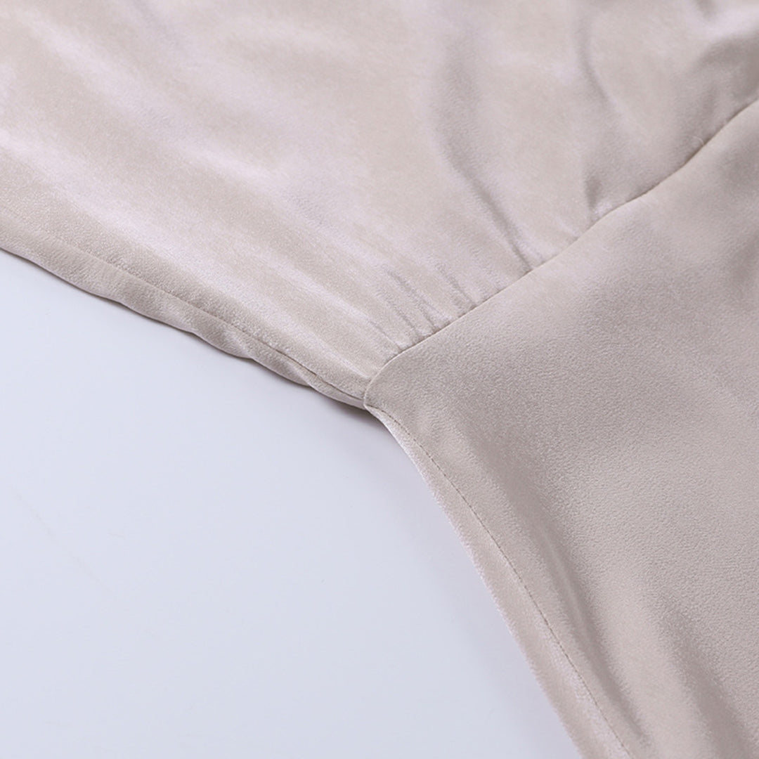 Damen Maxikleid mit Spaghettiträgern drapiertem Ausschnitt und seitlichem Schlitz