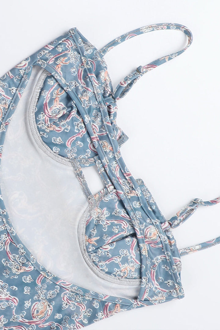 Dames maxijurk met spaghettibandjes en paisleyprint