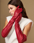 Eleonore | Damen Opernhandschuhe mit gerafftem Schaft